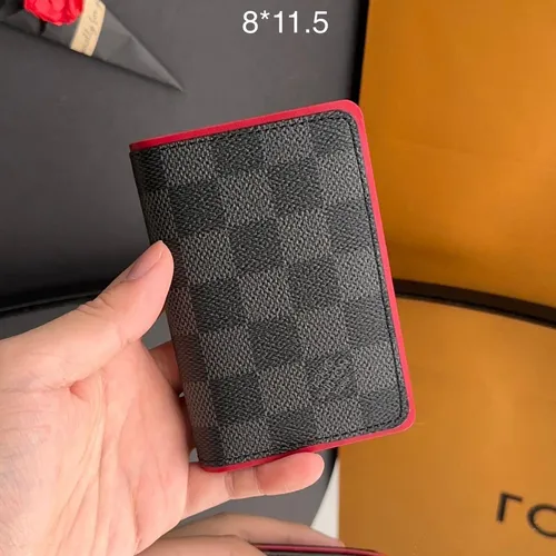 Porta-Cartão Damier Grafite Vermelho