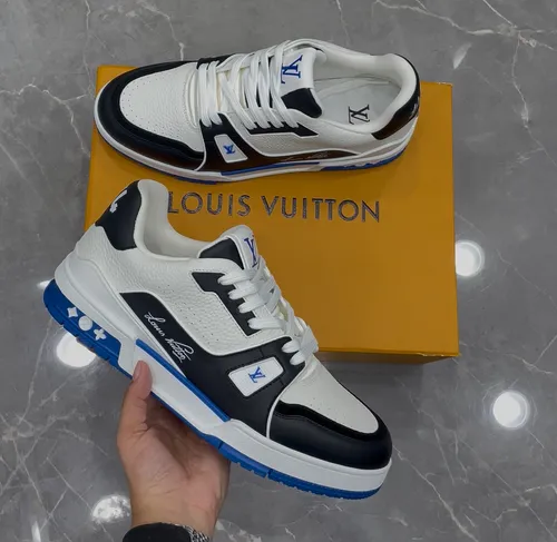 Tênis Trainer Branco e Azul Sola Azul