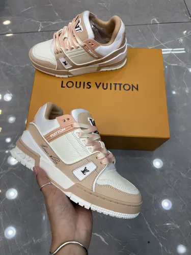 Tênis Trainer Bege e Rosa