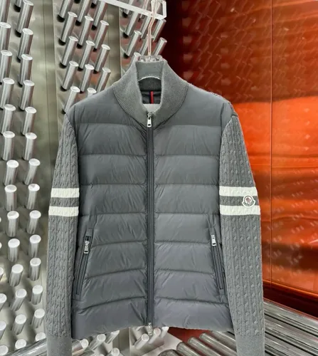 Jaqueta Puffer Cinza Faixa