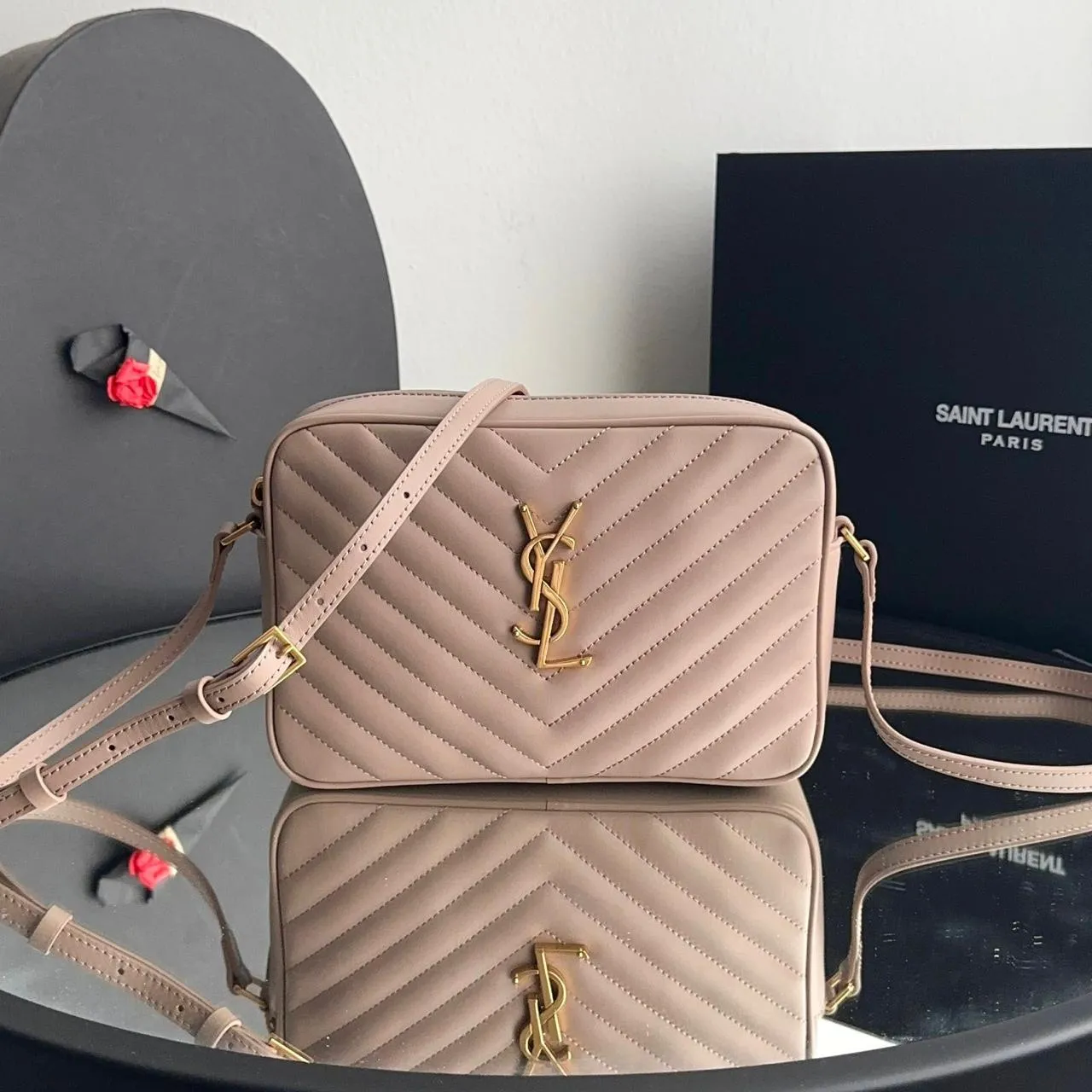 Bolsa Lou Câmera Rosé