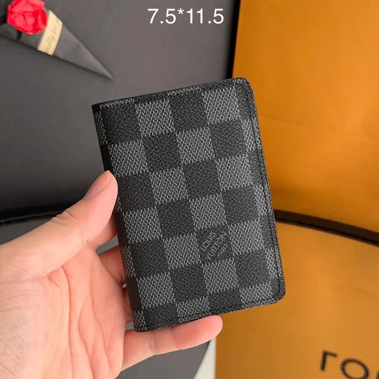 Porta-Cartão Damier Grafite Cinza