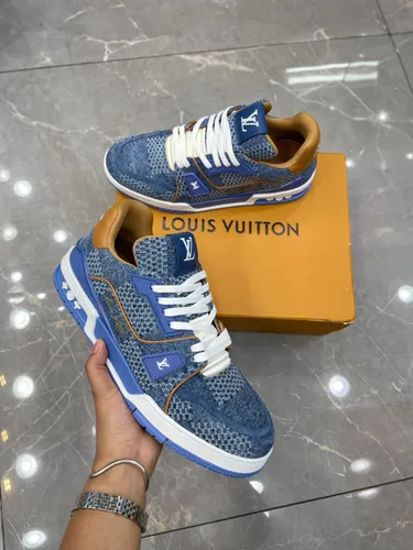Tênis Trainer Denim Azul Estampado