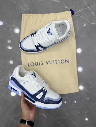 Tênis Trainer Branco e Azul Marinho