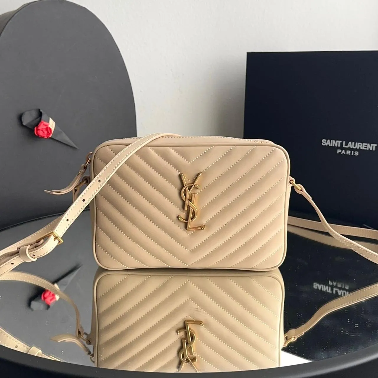 Bolsa Lou Câmera Bege