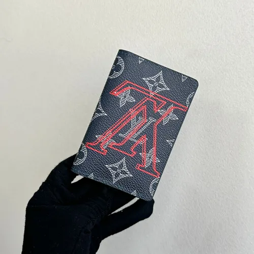 Porta-cartões Monograma Vermelho
