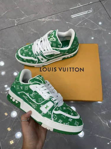 Tênis Trainer Verde Monograma Denim
