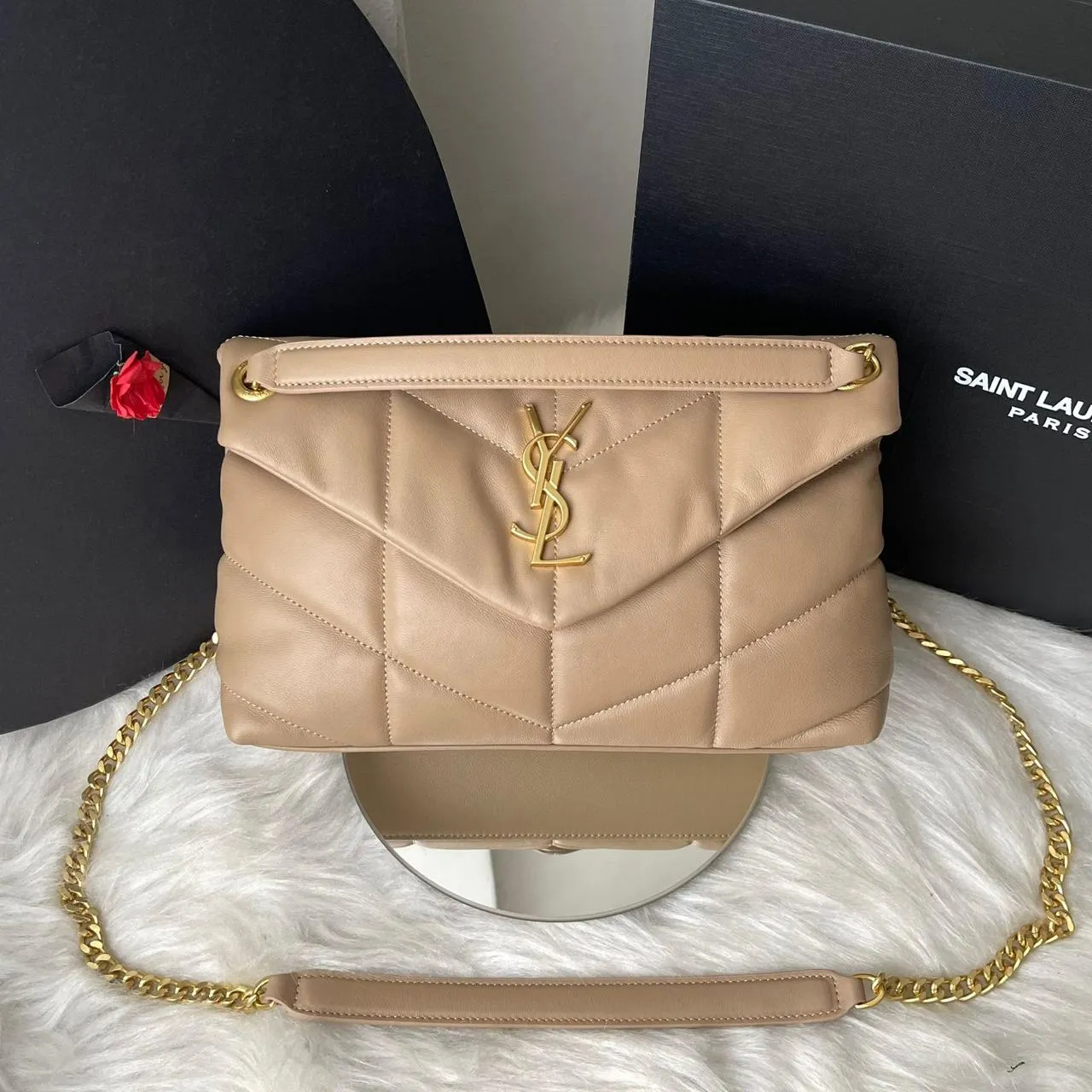 Bolsa Loulou Puffer Bege